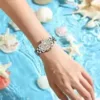Poedagar 306 For Women - Silver Gold White - Image 4