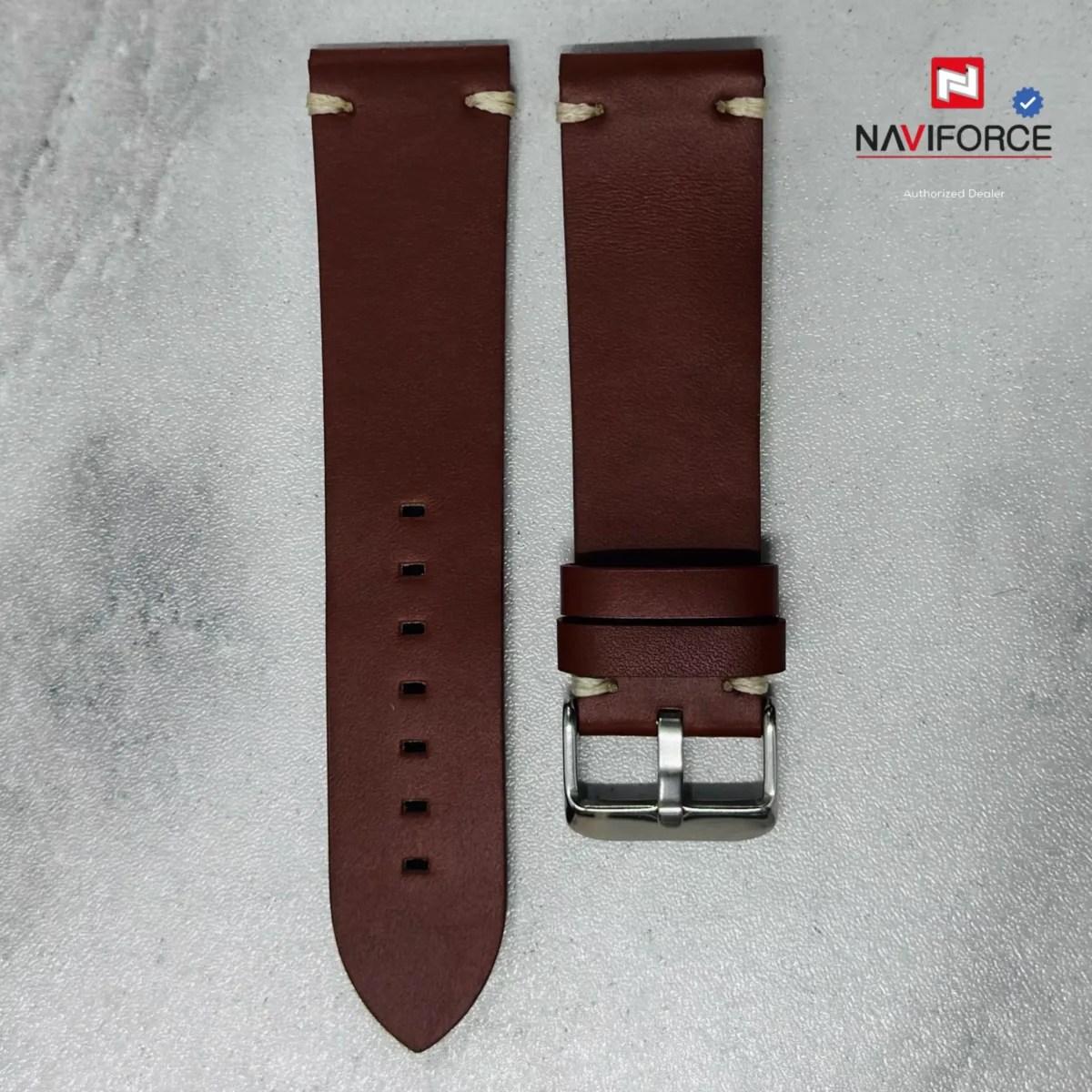 Leather Belt - Maroon (24mm) - Image 1