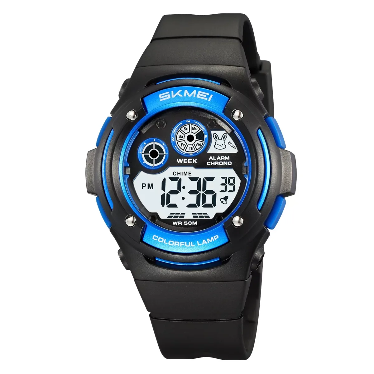 Skmei 2430 Kids Watch 50M Waterproof - Black Blue - Image 1