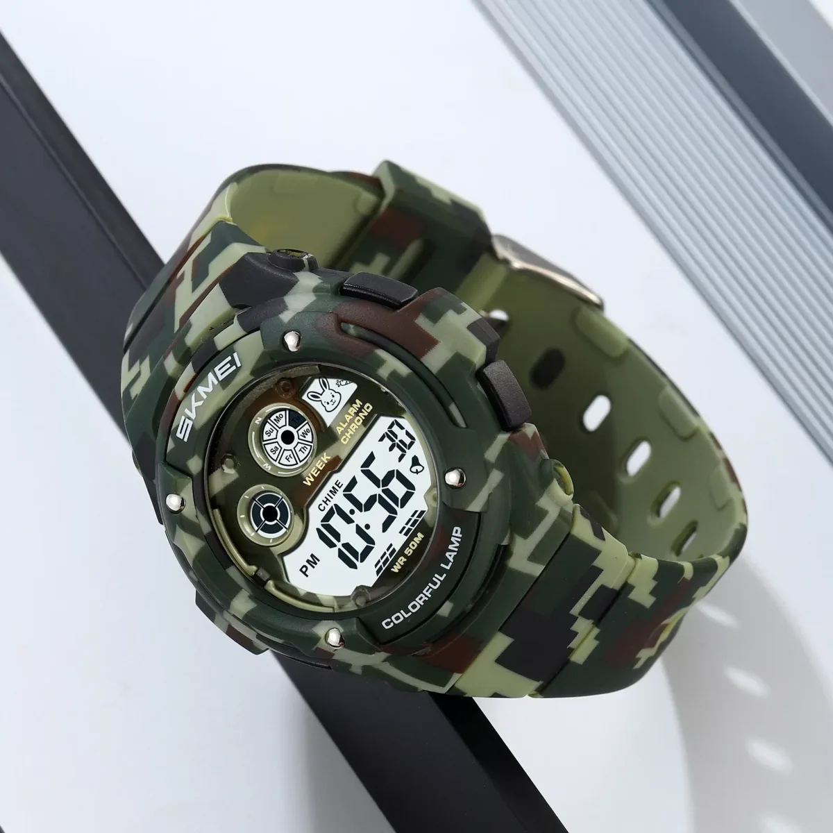 Skmei 2430 Kids Watch 50M Waterproof - Army Green - Image 1