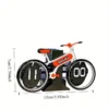MidClock HY-F117 Unique Bicycle Vintage Flip Desk Clock – Red - Image 3