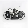 MidClock HY-F117 Unique Bicycle Vintage Flip Desk Clock – White - Image 4