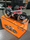 MidClock HY-F117 Unique Bicycle Vintage Flip Desk Clock – Red - Image 2