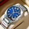Curren 8472 For Men - Silver Blue