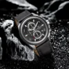 Naviforce 8075 For Men - Silver Black