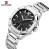 Naviforce 9243 For Men - Silver Black - Image 4