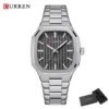 Curren 8458 For Men - Silver Black - Image 2