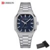 Curren 8458 For Men - Silver Blue - Image 4
