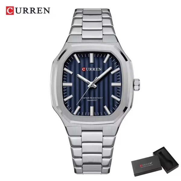 Curren 8458 For Men - Silver Blue - Image 4