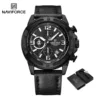 Naviforce 8074 For Men - Black White - Image 3