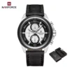 Naviforce 8075 For Men - Black White