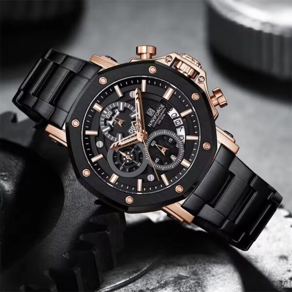Naviforce 8065 CH - Black Rose For Men - Image 3