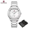 Naviforce 9243 For Men - Silver White - Image 4