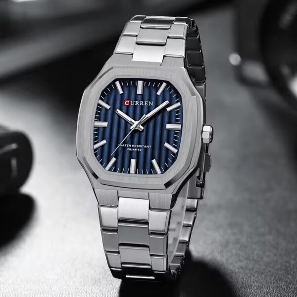 Curren 8458 For Men - Silver Blue - Image 1