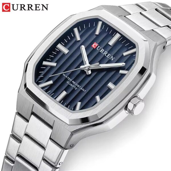 Curren 8458 For Men - Silver Blue - Image 3