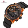 Naviforce 6104 For Men - Black Orange - Image 3