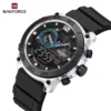 Naviforce 6104 For Men - Silver Black - Image 3