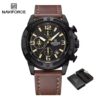 Naviforce 8074 For Men - Black Brown - Image 3