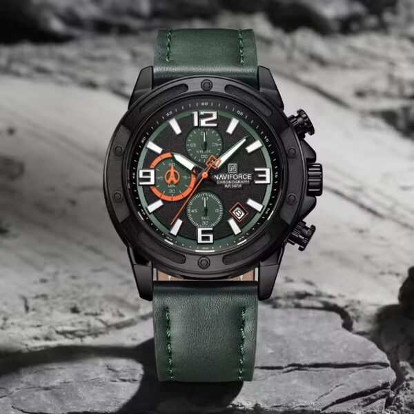 Naviforce 8074 For Men - Green - Image 1