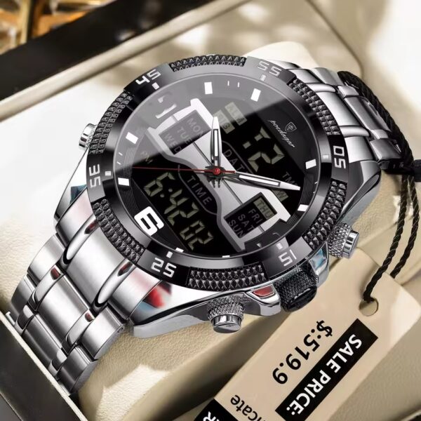 Poedagar 103 For Men - Silver Black - Image 1
