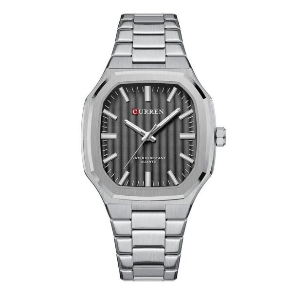 Curren 8458 For Men - Silver Black - Image 4