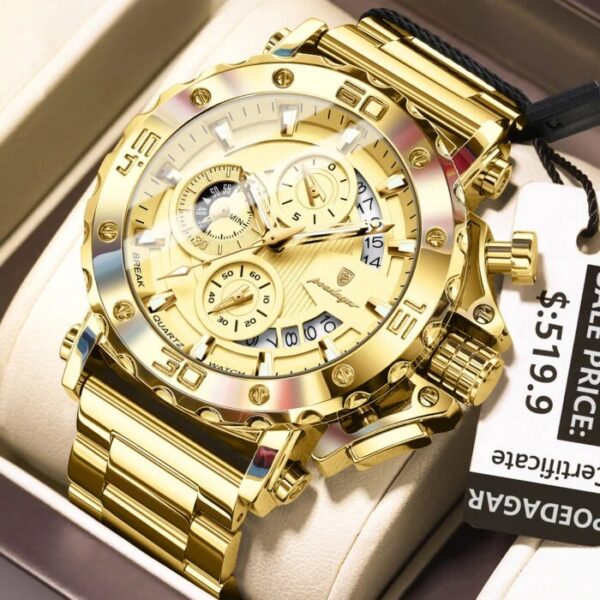 Poedagar 892 CH For Men - Gold - Image 1