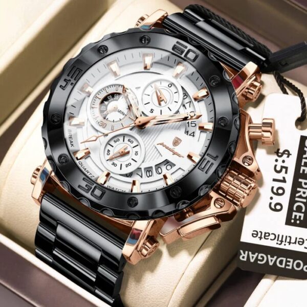 Poedagar 892 CH For Men - Black Rose White - Image 1
