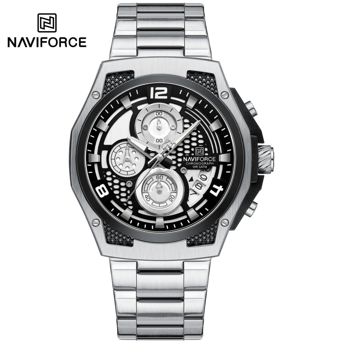 Naviforce 8051 CH - Silver White - Image 1