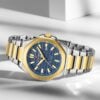 Naviforce 9258 CH For Men - Silver Gold Blue - Image 3