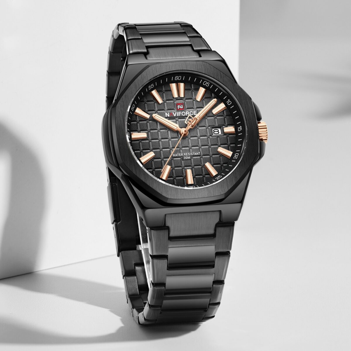 Naviforce 9258 CH For Men - Black Rose - Image 1