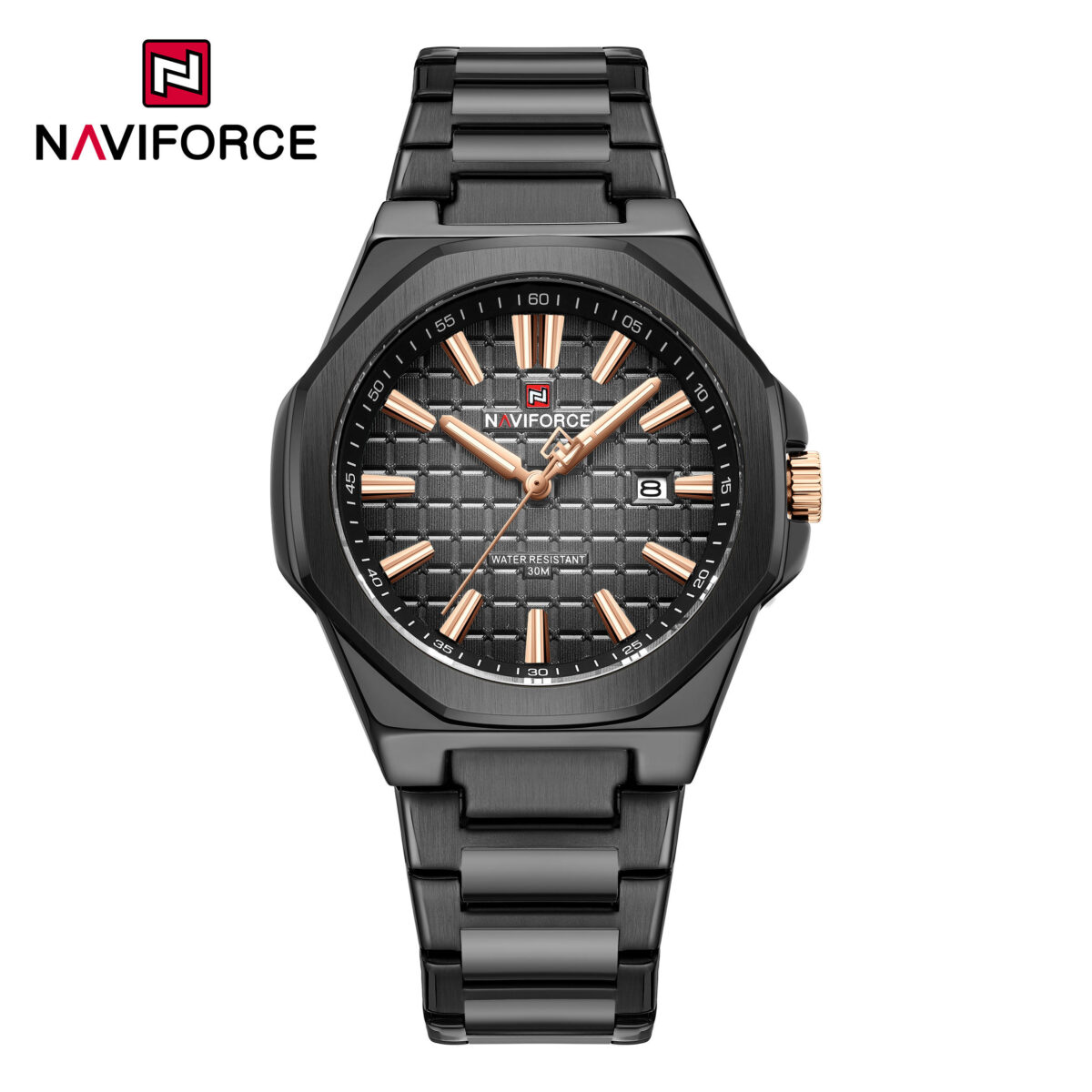 Naviforce 9258 CH For Men - Black Rose - Image 3