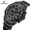 Naviforce 8071 For Men - Black Red - Image 4