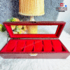 Premium Watch Display Case Box 6 Slots - Red