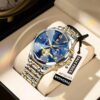 Poedagar 938 For Men - Silver Gold Blue - Image 4