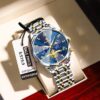 Poedagar 938 For Men - Silver Gold Blue - Image 2
