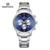 Naviforce 8076 For Men - Silver Blue