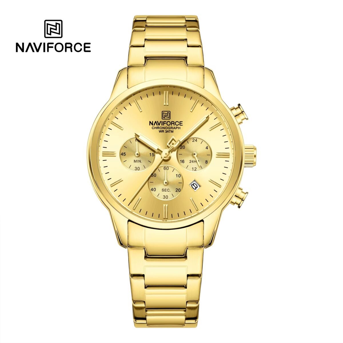Naviforce 8076 For Men - Gold - Image 1