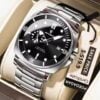Poedagar 873 CH For Men - Silver Black
