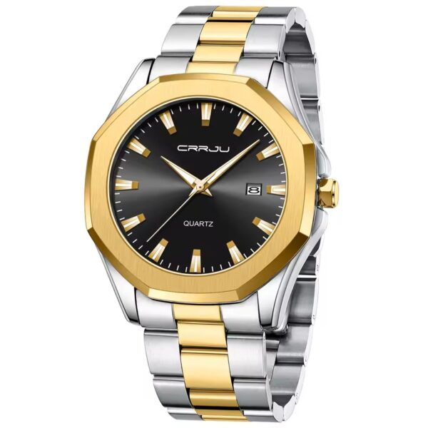 Crrju 5004CH For Men – Silver Gold Black - Image 1