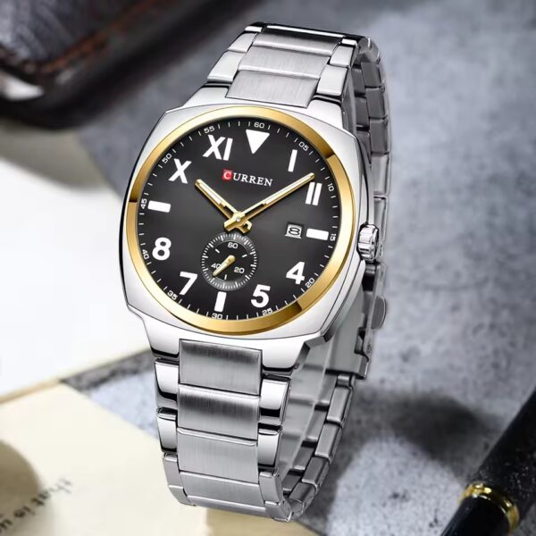Curren 8472 For Men - Silver Gold Black - Image 1