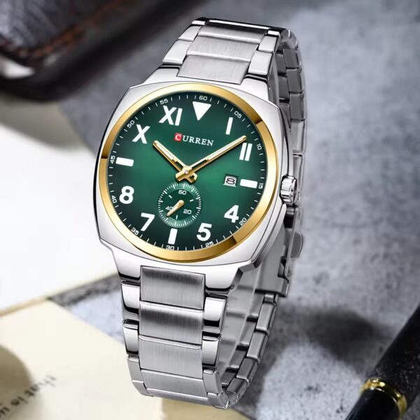 Curren 8472 For Men - Silver Green - Image 1