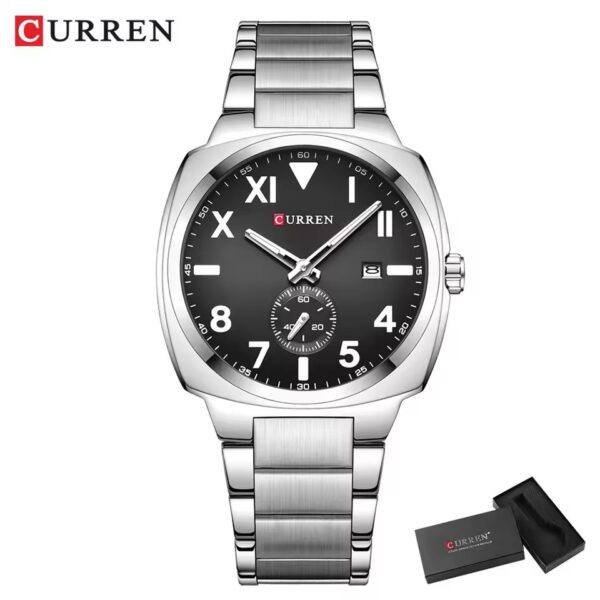 Curren 8472 For Men - Silver Black - Image 3
