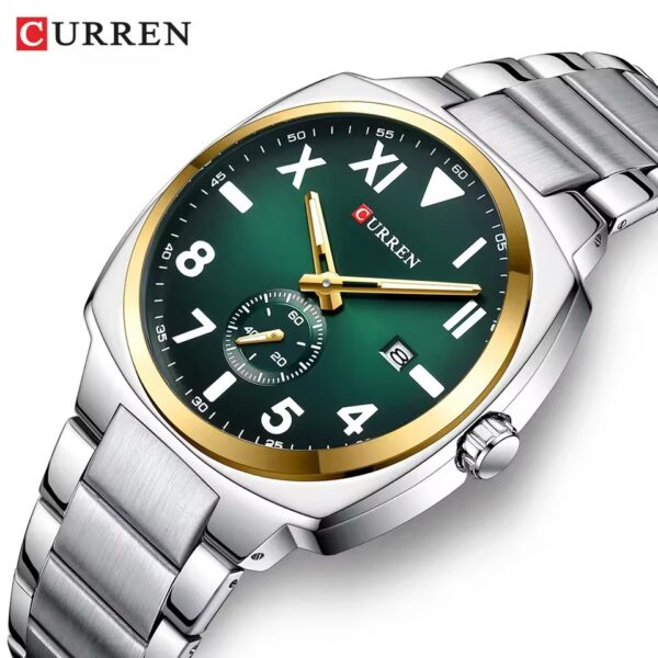 Curren 8472 For Men - Silver Green - Image 2