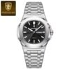 Poedagar 853 CH For Men - Silver Black
