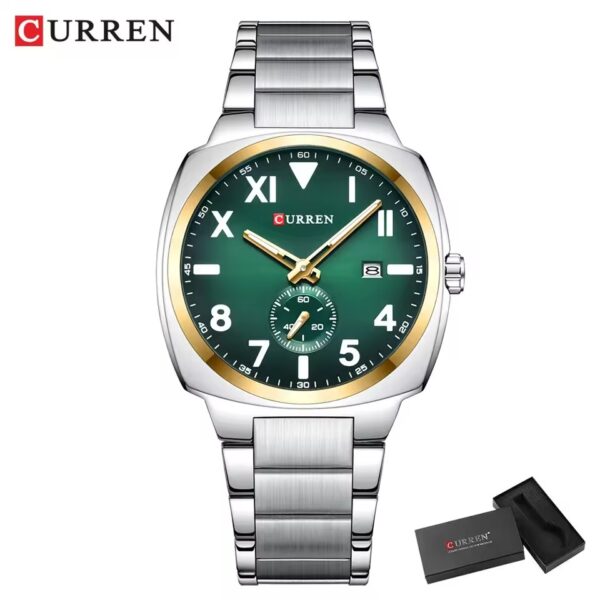 Curren 8472 For Men - Silver Green - Image 4