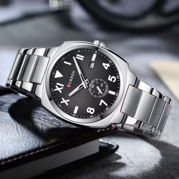 Curren 8472 For Men - Silver Black - Image 2