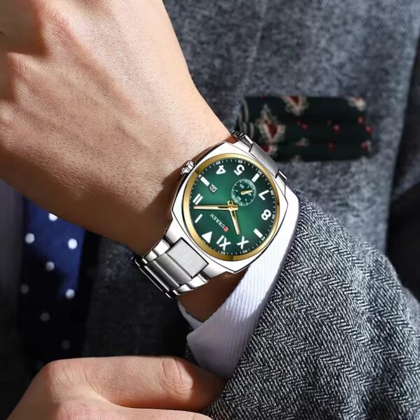 Curren 8472 For Men - Silver Green - Image 3