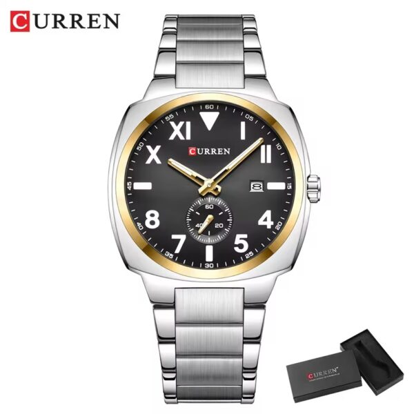 Curren 8472 For Men - Silver Gold Black - Image 2
