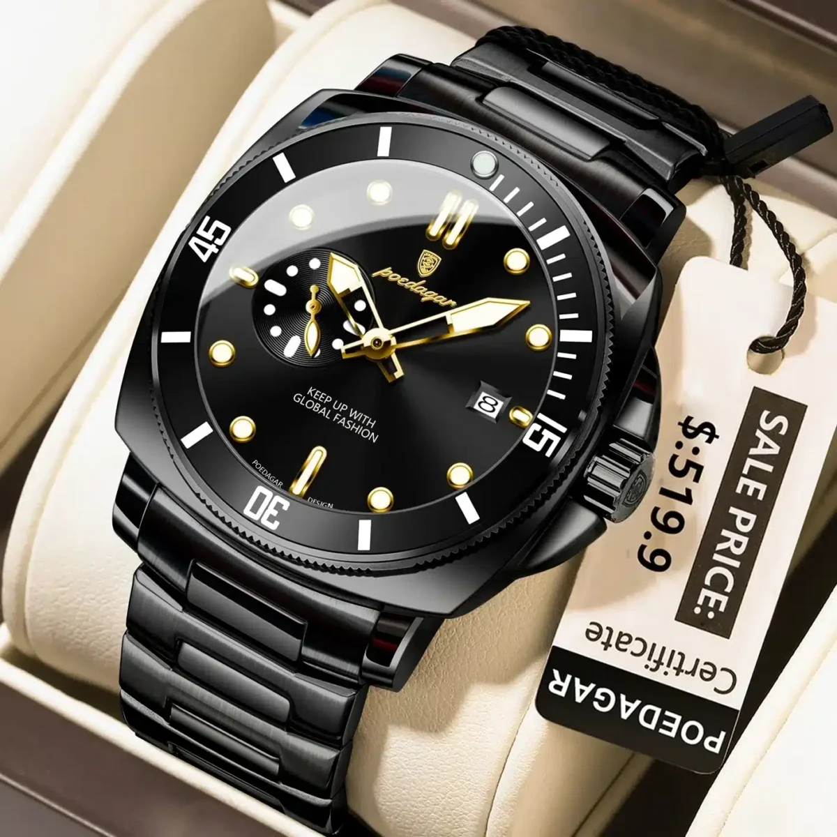 Poedagar 873 CH For Men - Black - Image 1