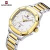 Naviforce 9243 For Men - Gold White - Image 5